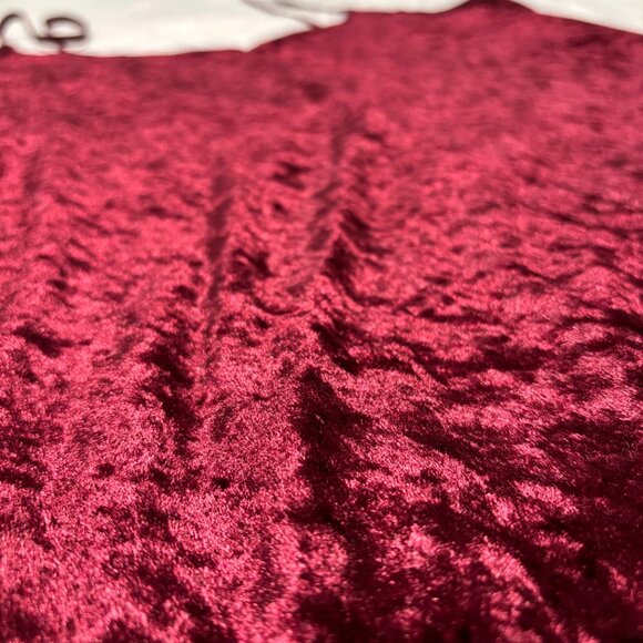 VTG Vamp Velvet Slip Dress L Burgundy Red‎ Intimate Moods Whimsigoth Romantic - Picture 5 of 8